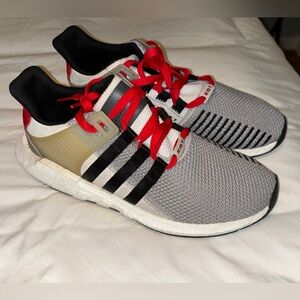 Adidas EQT Support 93/17 Grey Black Scarlet Red Like New
